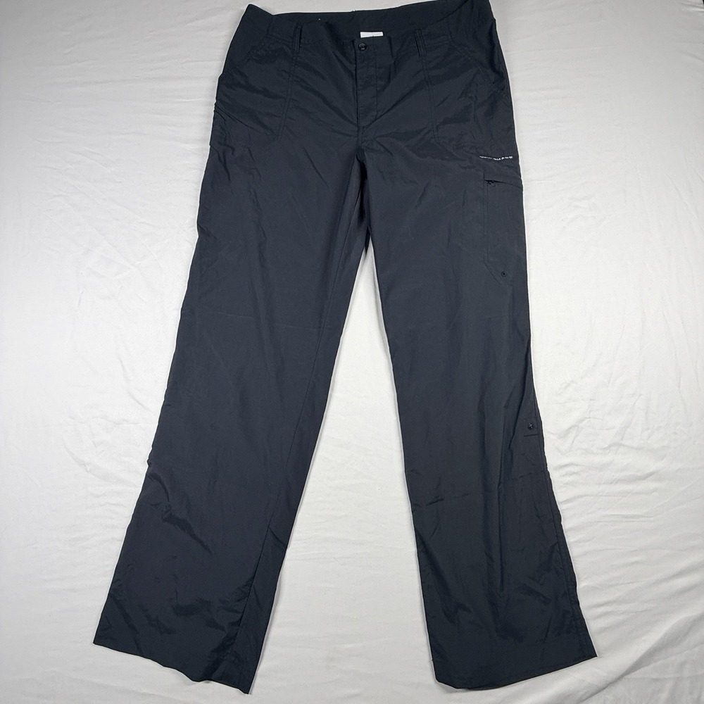 Columbia PFG Pants Womens 14 Black Omni-Shade Convertible Fishing Nylon FL8070